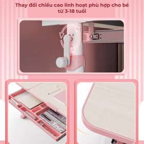 Chi tiết Bàn Học Thông Minh Chống Gù Chống Cận S80 dễ dàng điều chỉnh độ cao sử dụng vật liệu cao cấp