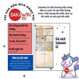 Kệ sách gỗ cho bé Sakawin K1 - Tủ đựng đồ cao cấp cho bé 6 K1