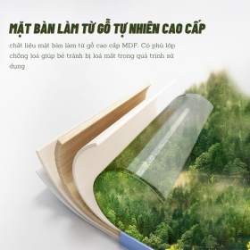Mặt bàn làm từ gỗ tự nhiên cao cấp