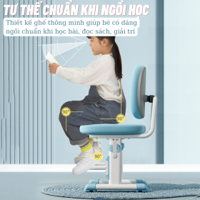 Ghế học sinh chống gù Sakawin G80, Nâng hạ tay quay 4 Thiết kế giúp hạn chế suy giảm thị lực