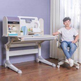 Bàn học chống gù cao cấp Sakawin D01 - Màu xám mới 2 Địa chỉ mua bàn học cho bé tại Hà Nội