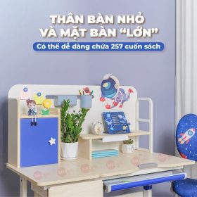 Bàn học thông minh chống gù chống cận Outer Space X với giá sách siêu lớn
