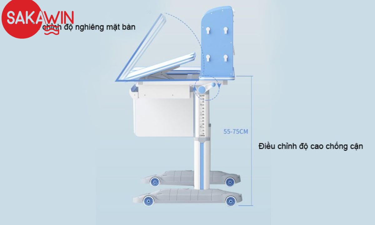 Thiết kế của bàn học thông minh chống gù 