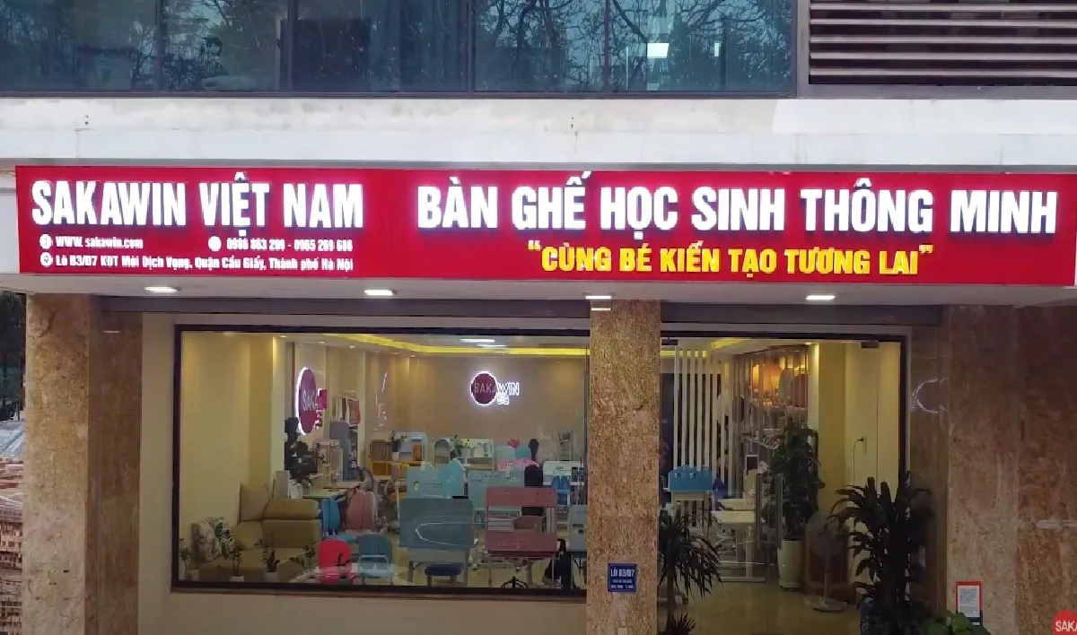 Mời ba mẹ và các bé qua showroom Sakawin mới Thọ Tháp, Dịch Vọng, Cầu Giấy, Hà Nội