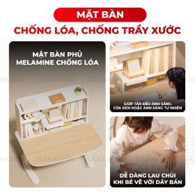 Bàn học thông minh cao cấp chống gù PREB03 - Cỡ 100 cm bo tròn giảm va đập 4 shopee main 7