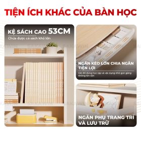 Bàn học thông minh cao cấp chống gù PREB03 - Cỡ 100 cm bo tròn giảm va đập 5 shopee main 8
