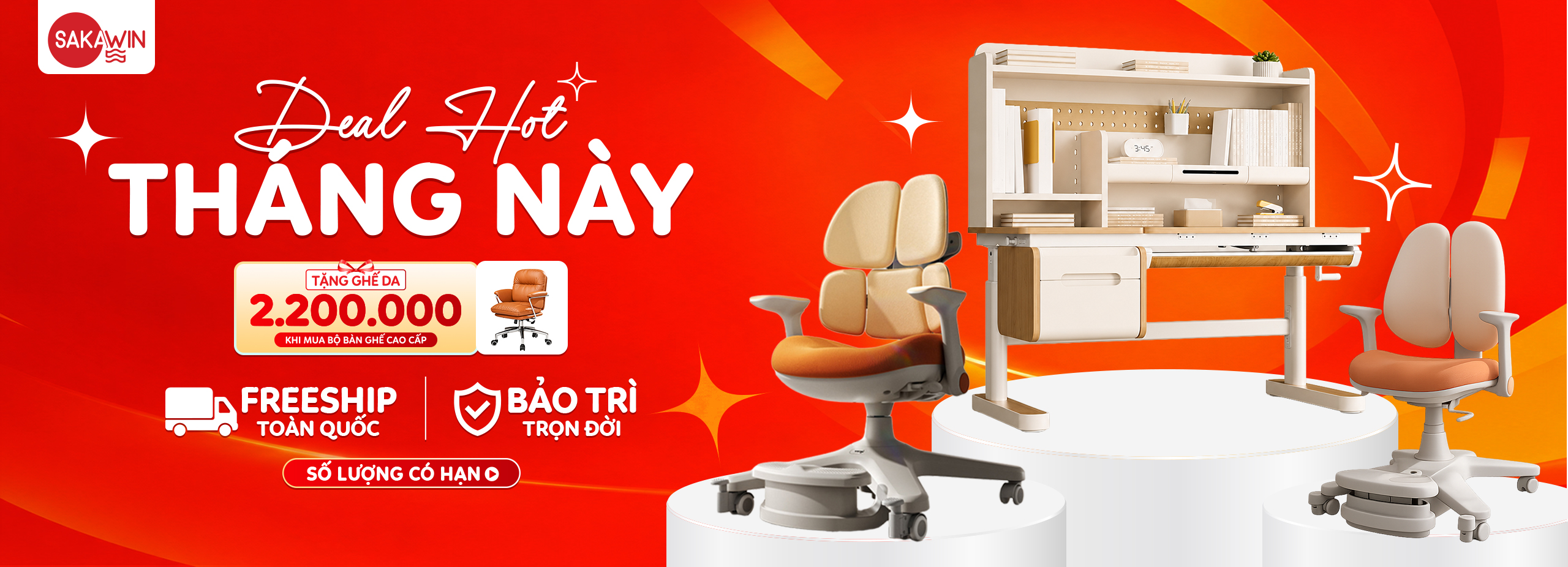 Combo bàn ghế chống gù Sakawin Premium GD08